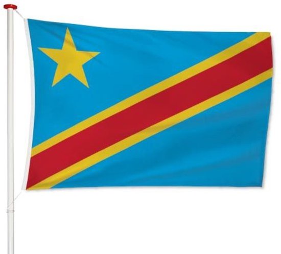 *** Grand Drapeau Congolais 90x150cm - Drapeau Congo RDC - par Heble® ***