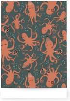 Cadeauzakjes - Octopus Blauw/Oranje - 17x25cm - 200st