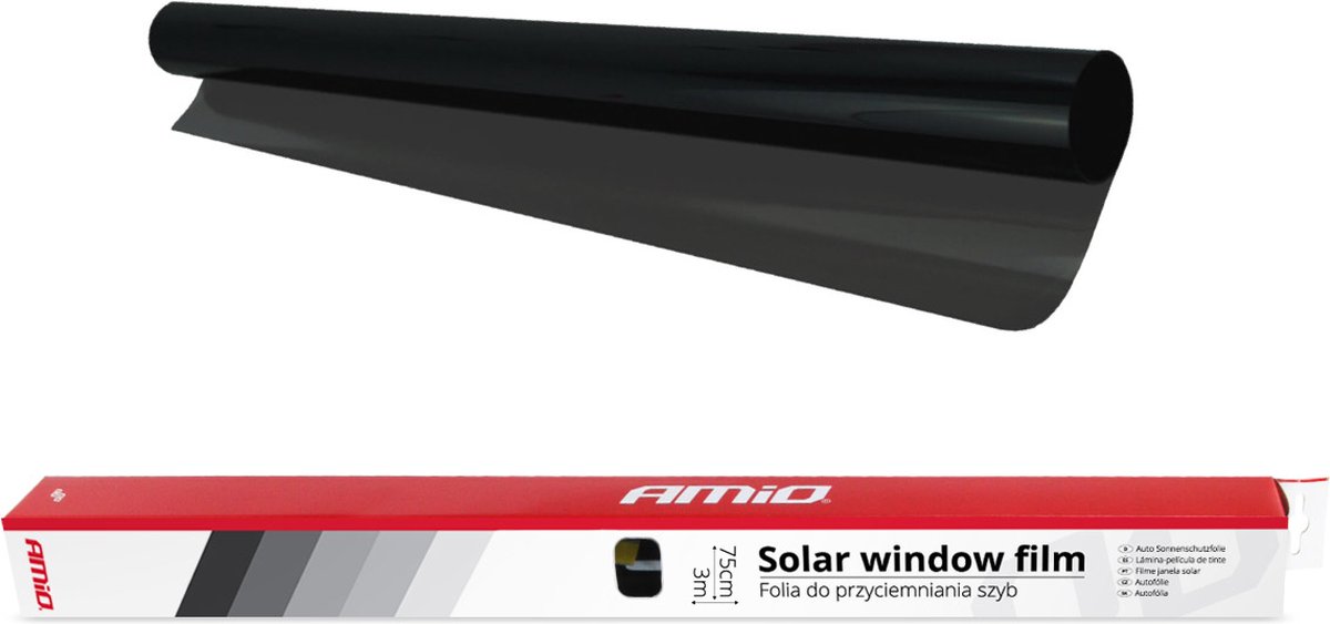 Auto raamfolie - Solar Raamfolie Super Dark Zwart 0,75x3m (5%)
