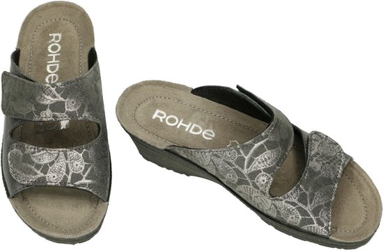 Rohde -Dames - zilver - slippers & muiltjes - maat 35