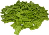 100 Bouwstenen 2x4 plate | Lime | Compatibel met Lego Classic | Keuze uit vele kleuren | SmallBricks
