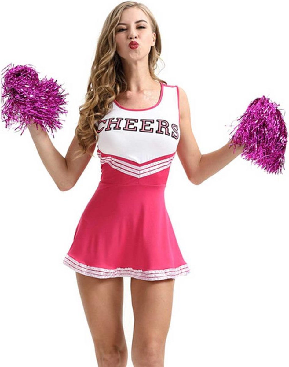 SissyMarket - Cheerleader kostuum - Stijl 2 - Roze - XLarge