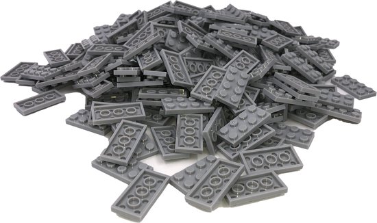 100 Bouwstenen 2x4 plate | Lichtgrijs | Compatibel met Lego Classic | Keuze uit vele kleuren | SmallBricks
