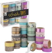 Craft Sensations Washi Tape 40 rollen van elk 3 meter | 2023 Editie | Decoratieve masking tape in 40 unieke ontwerpen voor handwerk, journaling, scrapbooking & meer | Plakrollen inclusief handig opbergdoosje