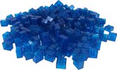 100 Bouwstenen 2x2 | Transparant Blauw | Compatibel met Lego Classic | Keuze uit vele kleuren | SmallBricks