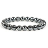 Bracelets de perles Gems Hematite Gemstones Bracelet - Bracelet en perles de pierres précieuses polies - Cadeau pour la Saint-Valentin - Cadeau pour Cheveux