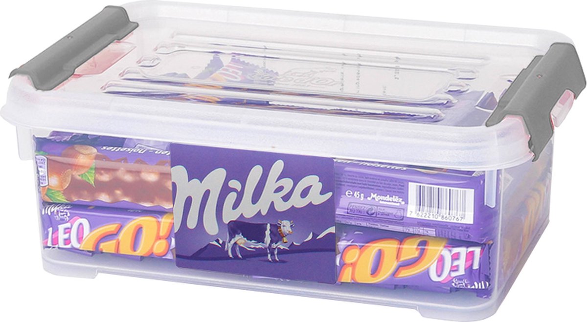 Mixxboxx Milka chocoladereep hele noten & Leo Go - 36 stuks - 1680g