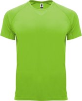 Limoengroen unisex sportshirt korte mouwen Bahrain merk Roly maat L