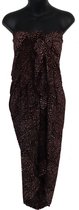 Hamamdoek, pareo, sarong, wikkelrok exclusief figuren patroon lengte 115 cm breedte 180 cm kleuren zwart wit rood bruin dubbel geweven extra kwaliteit.