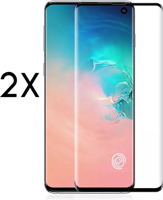Screenz® - Screenprotector geschikt voor Samsung Galaxy S10 - Tempered glass Screen protector geschikt voor Galaxy S10 - Beschermglas - Glasplaatje - 2 stuks