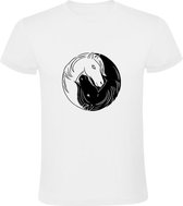 Ying yang paard Heren T-shirt | horse | paard | dieren | pony | dierendag | manege | paardrijden | Wit