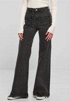Urban Classics - Vintage Denim Flared jeans - Taille, 30 inch - Zwart