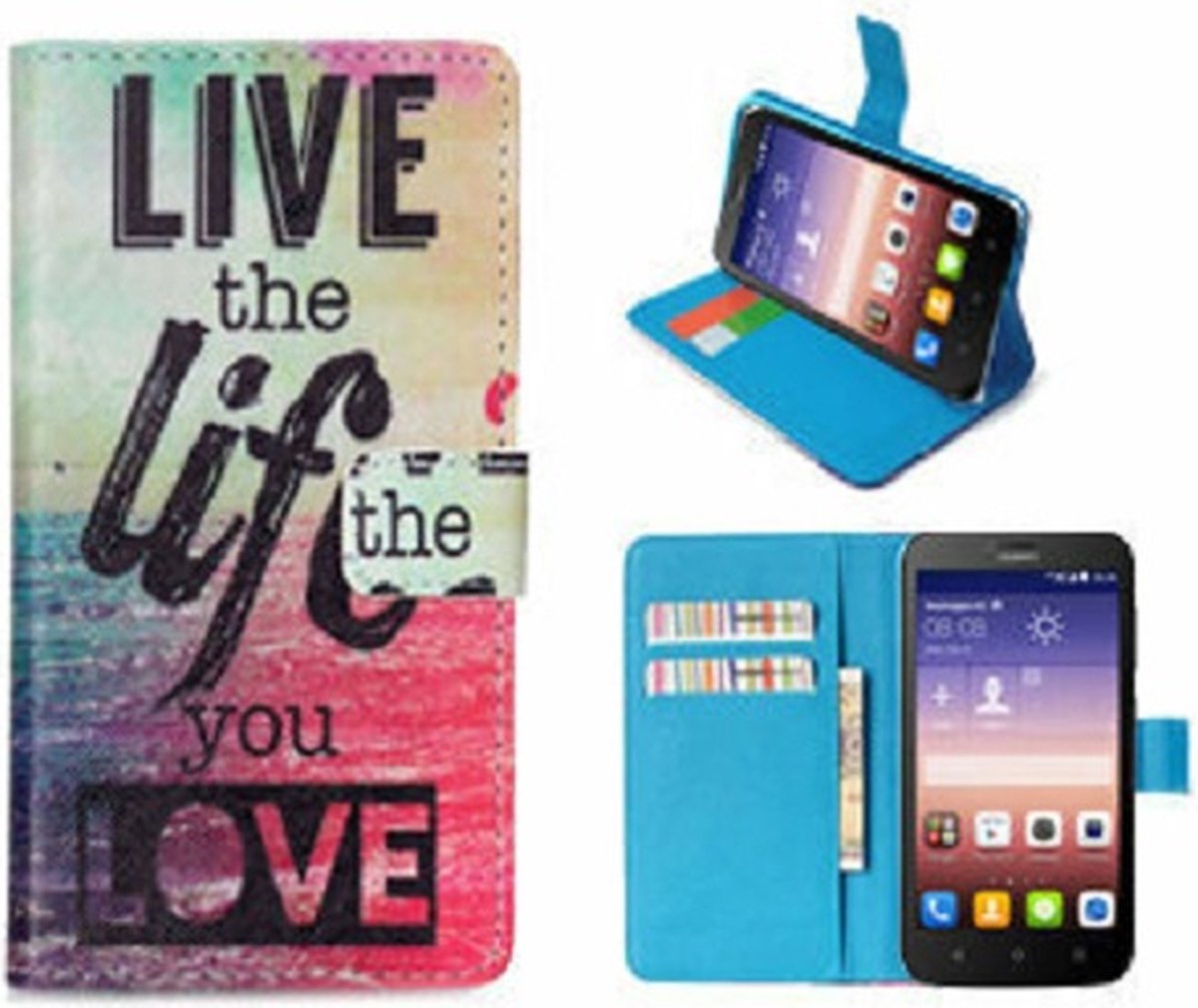 Huawei Y5 / Y560 Hoesje Met Pasjeshouder Bookcase Life