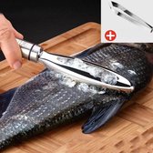 Grattoir à écailles de poisson en acier inoxydable IKSTORE | Cadeau de grattoir à écailles + Brucelles de poisson