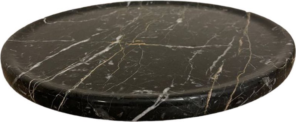 Luxe Marmer Dienblad Rond Taupe | Noenoes Decoraties