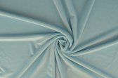 35 meter stretch fluweel - Lichtblauw - 93% polyester - 7% elastaan