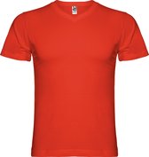 Rood T-shirt 'Samoyedo' met V-hals merk Roly maat 3XL