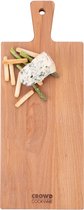 Crowd Cookware - Planche à découper en bois de hêtre étuvé - avec poignée pratique - Planche à boissons - 50 x 20 x 2 cm