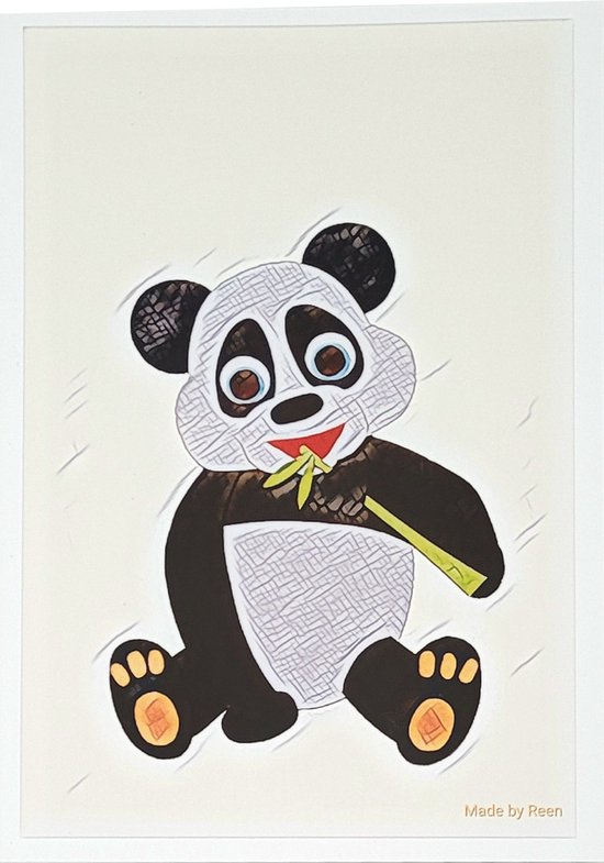 Poster Panda offwhite - Dierenposter - kinderposter - kinderkamer - babykamer