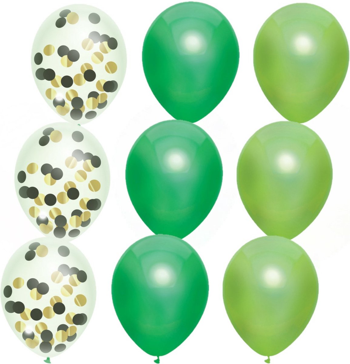 Haza Verjaardag ballonnen - 12x - groen-kleuren-mix - 30 cm - feestversiering