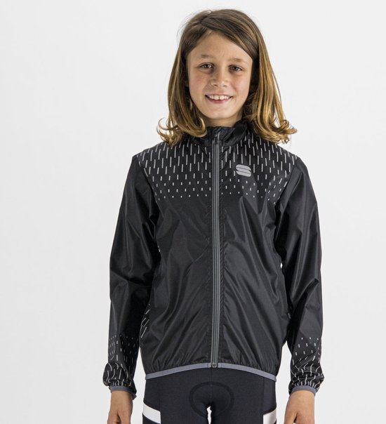 Sportful Fietsjack Kids Zwart  - KID REFLEX JACKET BLACK - 6Y