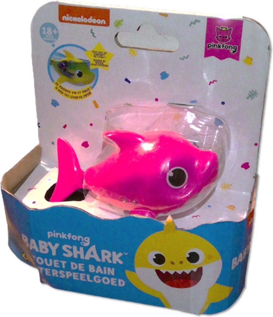 Robo Alive Baby Shark roze 7 cm groot Werkt op water