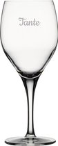 Witte wijnglas gegraveerd - 34cl - Tante