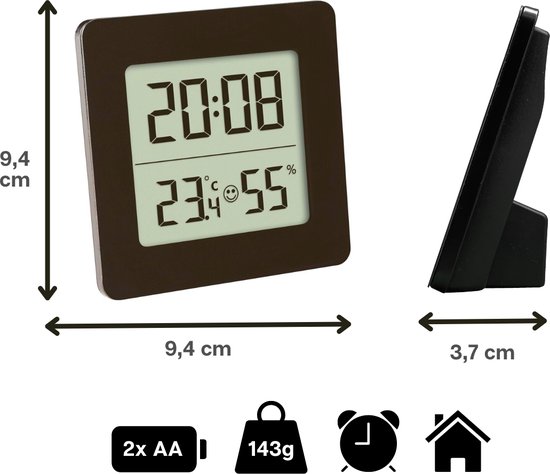 TFA - Digitale Thermo Hygrometer - Vierkant - TFA-Dostmann
