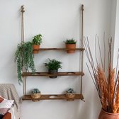 Plantenhanger Nakskov met planken 105x90x17 cm houtkleurig