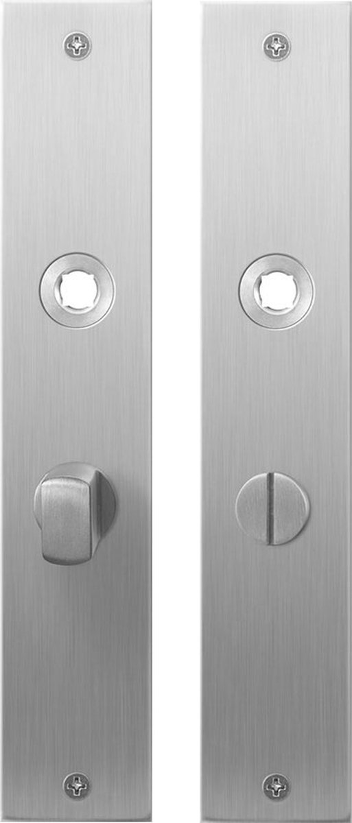 GPF1100.26 plaatschild 220x40x2mm WC57/5 rechthoekig normale knop RVS geborsteld