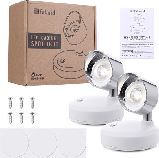 Druklamp Met Afstandsbediening Op Batterijen Kastverlichting Trapverlichting Nachtlampje Rgb Wit 3 Stuks 3
