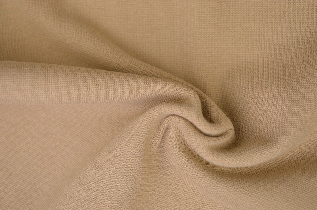 10 meter boordstof - Beige - 92% katoen - 8% elastaan