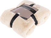 Heaven fake bont Plaid fluffy fleece deken beige 150x200