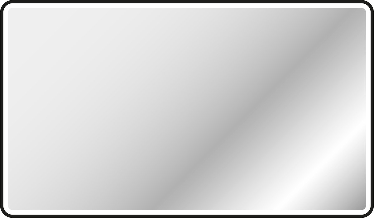 Miroir salle de bain avec eclairage LED et contour noir - 120x70cm - GO BLACK LED