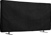 kwmobile stoffen beschermhoes voor TV - geschikt voor 65" TV - Afdekhoes van linnen - In zwart