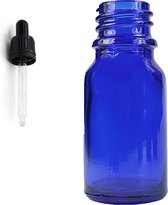 Pipetflesjes 10ml - Blauw - 5 Stuks - Glazen Pipetflessen - Pipetfles - Aromatherapie