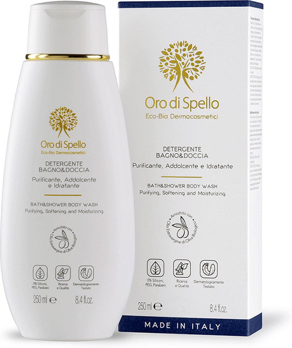 Oro di Spello - Bad en douchegel op basis van organische olijfolie uit Italië - Hypoallergeen - For your beauty rituals