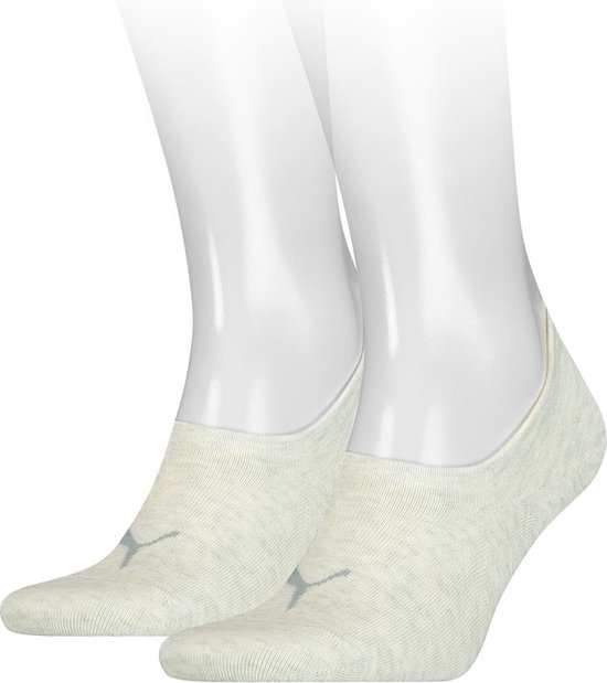 Puma 3 paar footies sokken - Invisible - Sneaker sokken - 46 - Crème