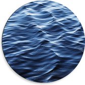 Dibond Muurcirkel - Blauwe Zee - 50x50 cm Foto op Aluminium Muurcirkel (met ophangsysteem)