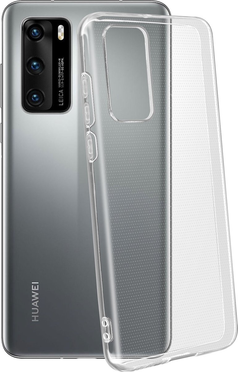Geschikt voor Huawei P40 Case Resistant Soft Flexible Gel Silicone transparant