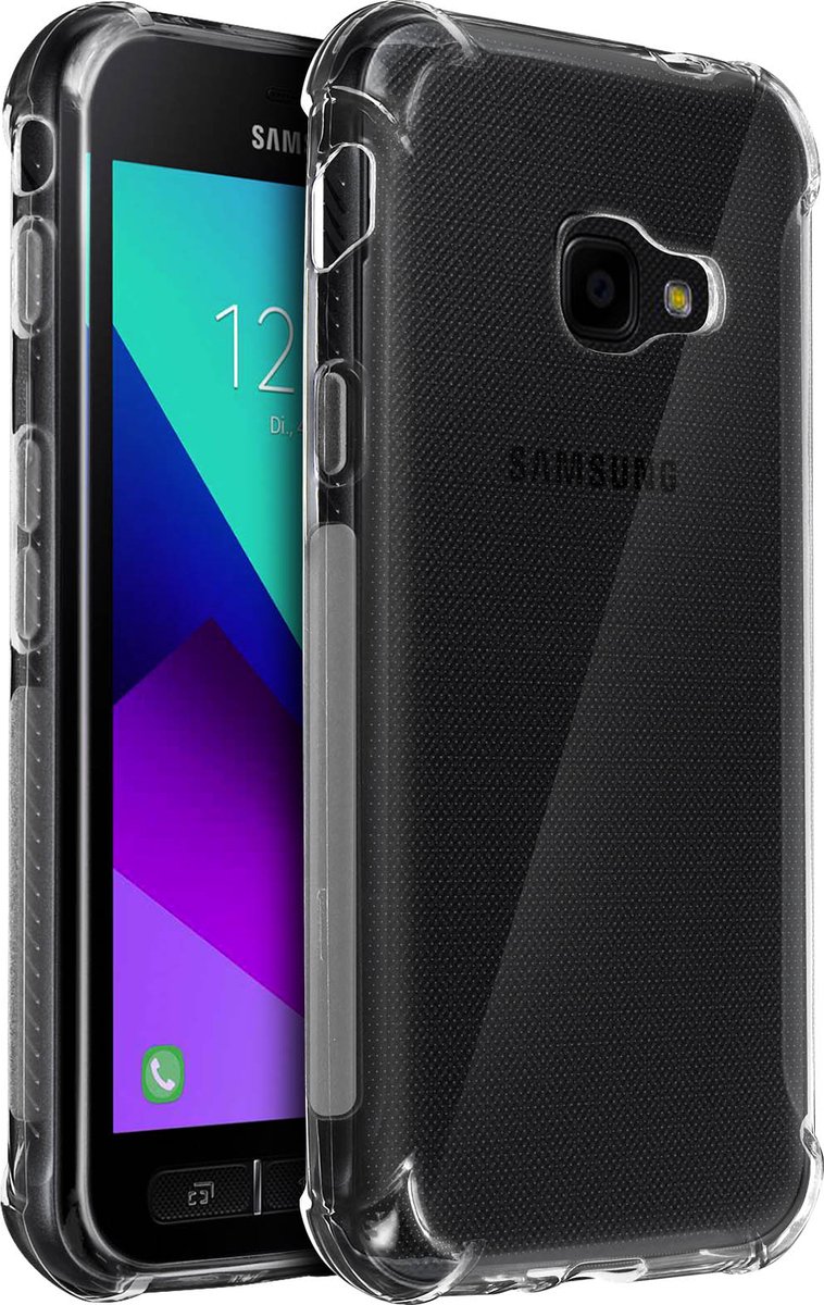 Samsung Galaxy Xcover 4/4s Hoes Bumperhoeken soepel Siliconen Akashi Transparant