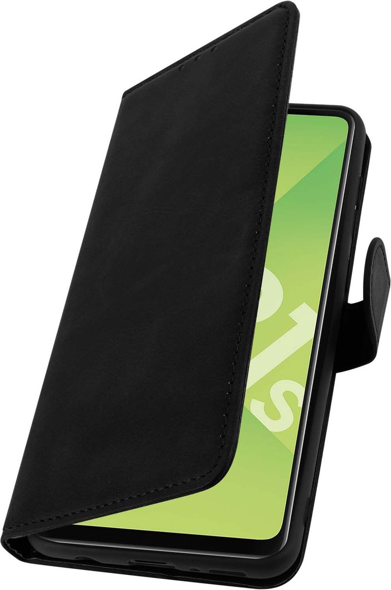 Geschikt voor Samsung Galaxy A21s Wallet Case Kaarthouder zwart