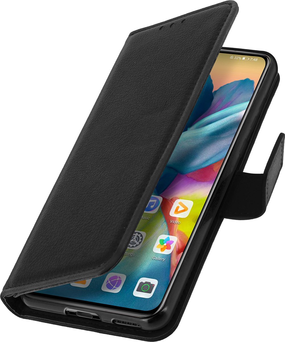 Cover Geschikt voor Huawei P40 Flip Wallet Stand Video zwarte