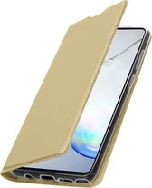 Geschikt voor Samsung Galaxy Note 10 Lite Cover Kaarthouder Videostandaard Dux Ducis goud