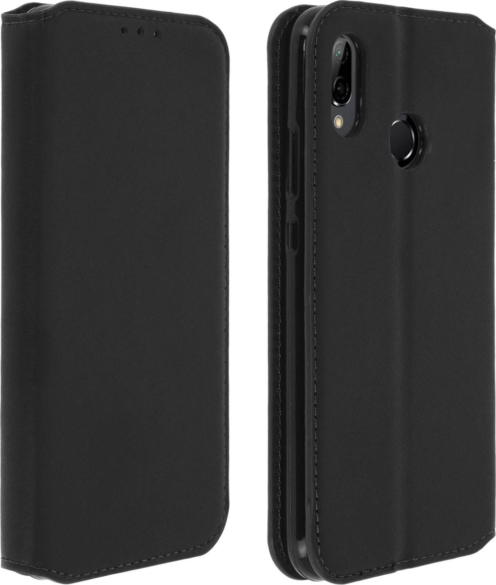 Avizar Foliohoes Geschikt voor Huawei P20 Lite Klassieke editie, Zwart