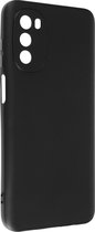 Geschikt voor Motorola Moto G52/G82 Case Sterk Soepel en Flexibel Siliconegel Zwart