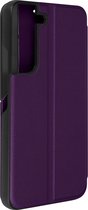 Geschikt voor Samsung Galaxy S22 Folio Hoes Translucent Rigid Protection paars