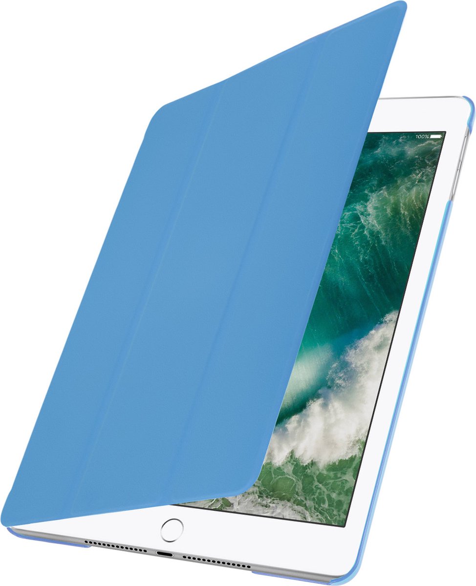 Avizar Housse pour Geschikt voor Apple iPad 5 / 6 / Air Étui Clapet Folio Support Video, Blauw