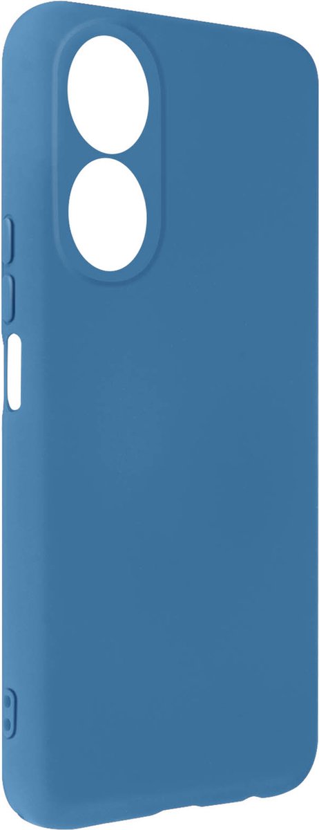 Geschikt voor Honor X7 siliconen hoesje semi-rigide Soft-touch afwerking blauw