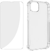 Pack Protection Geschikt voor Apple iPhone 14 Plus hoesje + transparant gehard glas